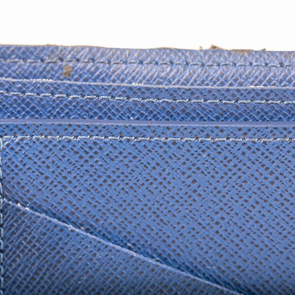 Authentic Louis Vuitton Cobalt Blue Monogram Taigarama Wallet - Picture 5 of 6